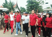Dalam Rangka HUT Dharmasraya Ke-19 Jalan Santai Berlangsung Meriah