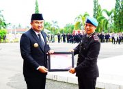 Polres Dharmasraya Rayakan HUT Bhayangkara ke-78 dengan Semarak, Bupati Sutan Riska Berikan Penghargaan dan Pesan Penuh Harapan