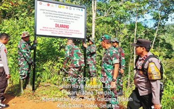 Polres Solok Selatan dan Satgas PKH Tertibkan Kawasan Hutan KPGD