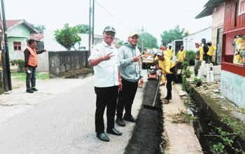 Jalan Berlubang di Desa Mencirim Mulai Diperbaiki, Kades Sugeng Apresiasi Bupati Deli Serdang