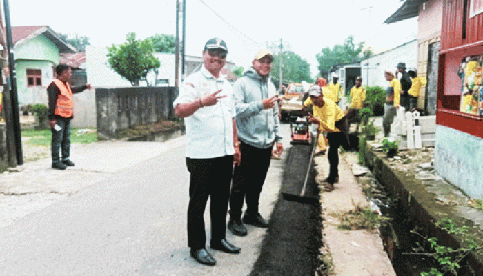 Jalan Berlubang di Desa Mencirim Mulai Diperbaiki, Kades Sugeng Apresiasi Bupati Deli Serdang