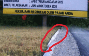 Proyek Jalan Rp1,56 Miliar di Tandam Hilir II Rusak, Tembok Penahan Ambruk! Bupati, Dinas PU dan APH Didesak Turun Tangan